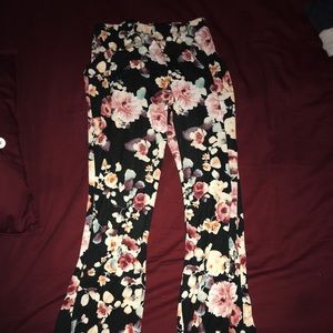 long floral pants